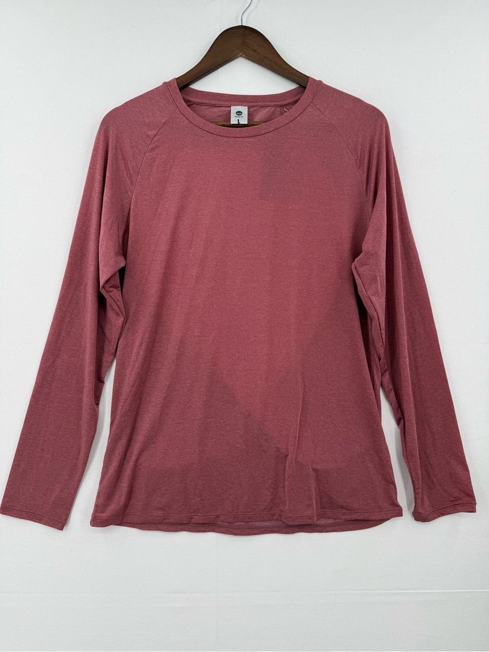 Senita Athletics Women’s Long Sleeve Open Back Workout Top Burgundy Rose Size L